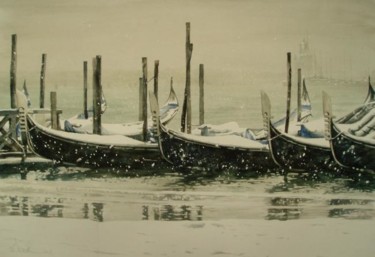 Peinture intitulée "La beauté gelée - G…" par Paul Dmoch, Œuvre d'art originale, Aquarelle