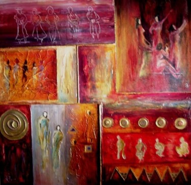 Schilderij getiteld "Inspiration colorée" door Bernard Courtalon (courtaloni), Origineel Kunstwerk, Olie
