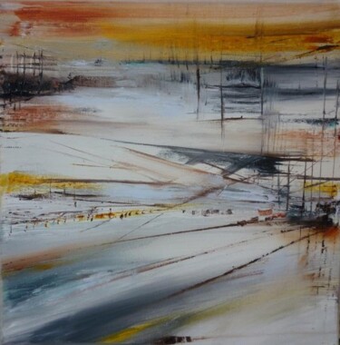 Peinture intitulée "Port ostréicole" par Christelle Veron Cherbonnier, Œuvre d'art originale