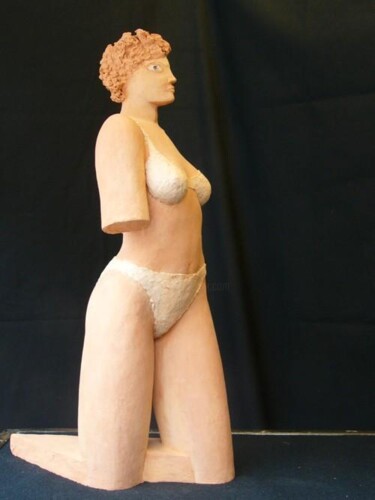 Sculpture intitulée "Athéna" par Pascal Borgo, Œuvre d'art originale, Argile