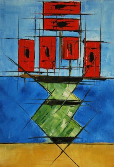 Peinture intitulée "Bouquet de roses" par Patrice Butel, Œuvre d'art originale, Huile