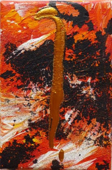 Peinture intitulée "Signe 02" par Brigitte Bibard-Guillon, Œuvre d'art originale, Huile