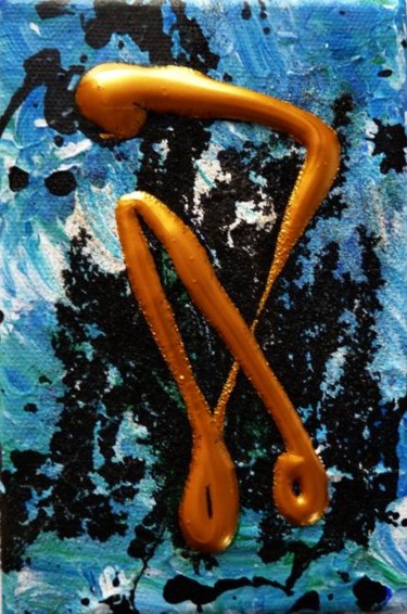 Peinture intitulée "Signe 07" par Brigitte Bibard-Guillon, Œuvre d'art originale, Huile