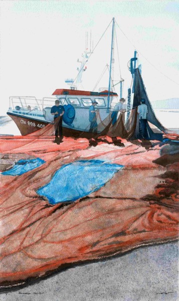 Painting titled "RAMANDAGE" by Yves Varlet, Original Artwork, Watercolor