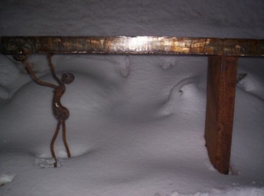 Sculpture intitulée "femme console" par Didier Dantras, Œuvre d'art originale