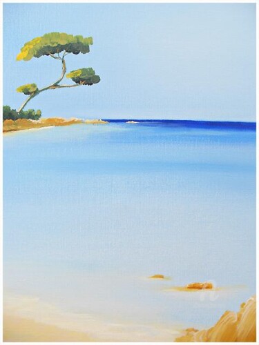 Peinture intitulée "Tamariccio Corse" par Dany Baumberger, Œuvre d'art originale, Acrylique Monté sur Châssis en bois