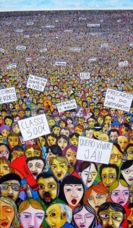 Pintura intitulada "GERAÇâo À RASCA" por Mário Fresco, Obras de arte originais, Óleo