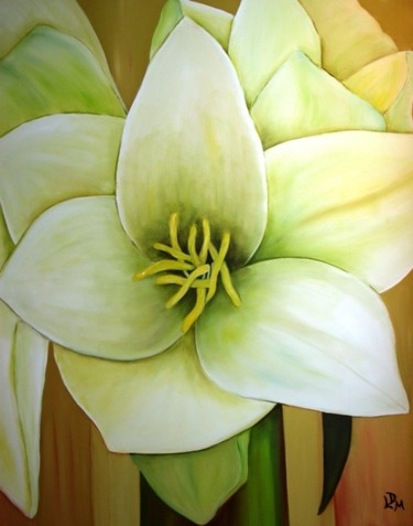 Painting titled "Fleur de vie" by Lydie Thamalet - De Meyer, Original Artwork
