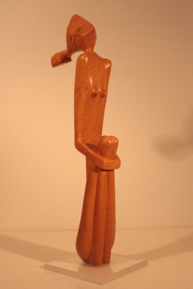 Sculpture intitulée "Méditation" par Max Bernard, Œuvre d'art originale, Bois