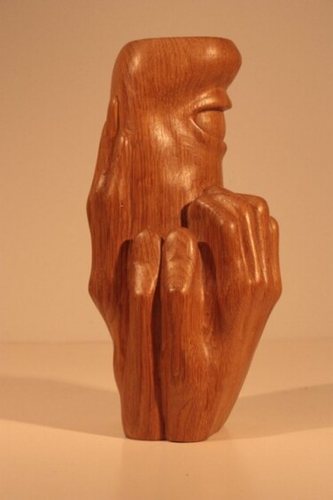 Sculpture intitulée "Crispation - ça fai…" par Max Bernard, Œuvre d'art originale, Bois