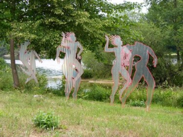 Sculpture intitulée "Ombres blanches" par Pascal Borgo, Œuvre d'art originale
