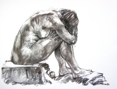 "fusain 50/65 2011 58" başlıklı Resim Christian Rolland tarafından, Orijinal sanat, Diğer