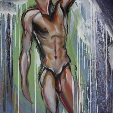 douche3 Peinture intitulée "douche3" par Patrice Monnerie, Œuvre d'art originale