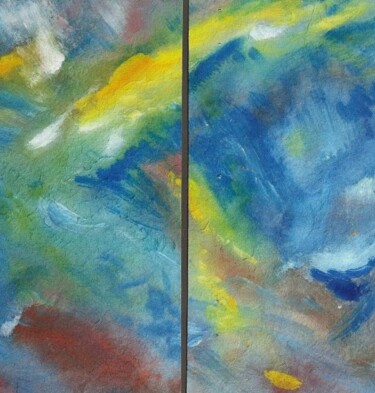 "aqua (diptyque) 19" başlıklı Resim Jean-Philippe Degraeve tarafından, Orijinal sanat, Diğer