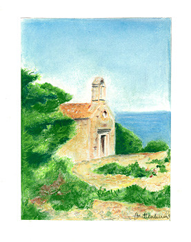 Drawing titled "Crkvica Sv. Andrije…" by Branka Mattenheim, Original Artwork, Other