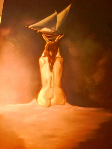 Drawing titled "Out Of The Sea" by Branka Mattenheim, Original Artwork, Other