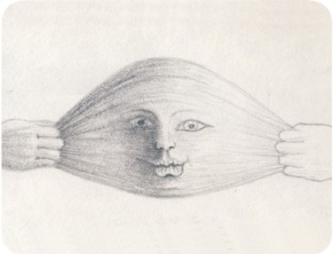 Dessin intitulée "Etude sur Anamorpho…" par Sak, Œuvre d'art originale