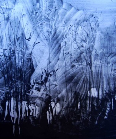 Painting titled "Blue Forest" by Mike Healey, Original Artwork