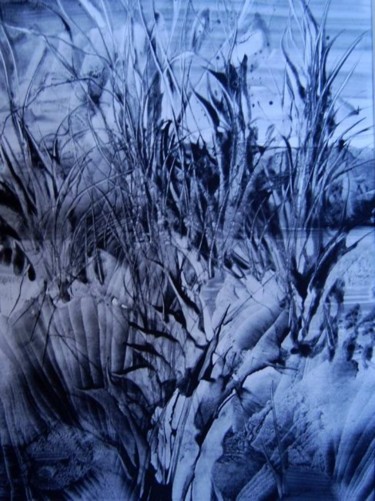 Painting titled "Blue Landscape" by Mike Healey, Original Artwork