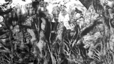 Painting titled "Tangled Wood" by Mike Healey, Original Artwork