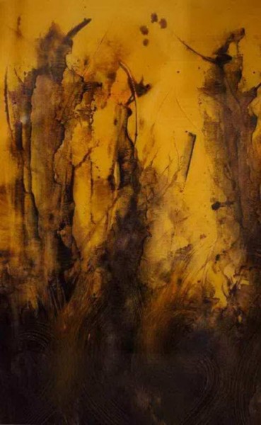 Painting titled "Hanging rocks" by Mike Healey, Original Artwork
