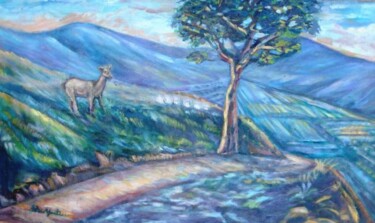 Peinture intitulée "cerfs menacées d'ex…" par Eduardo Antonio Arêas Rêgo Monteiro, Œuvre d'art originale, Huile
