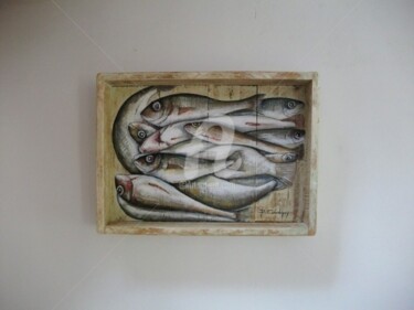 Peinture intitulée "PETITE CAISSE DE PO…" par Philippe Coeurdevey, Œuvre d'art originale