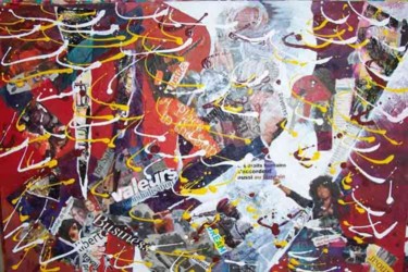 Pintura titulada "Actualités; A place…" por Diane Medus, Obra de arte original, Acrílico