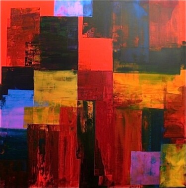 Painting titled "CONNECTICUT" by Edwige Leprin, Original Artwork, Oil