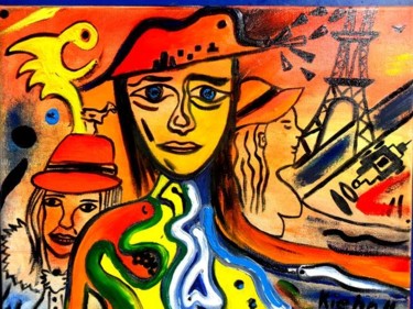 Painting titled "lovestory 2" by Georg Kiehn, Original Artwork, Oil