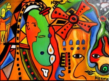 Painting titled "lovestory 3" by Georg Kiehn, Original Artwork, Oil