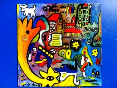 Painting titled "lovestory 4" by Georg Kiehn, Original Artwork, Oil