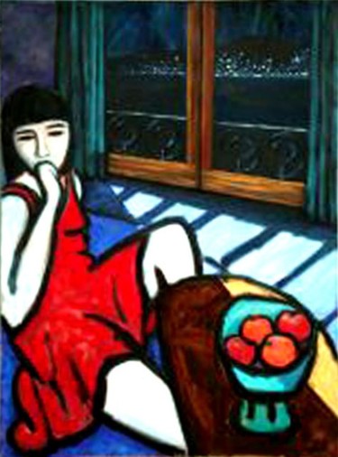 Painting titled "Distant Shore" by Bradley Owen, Original Artwork