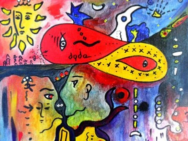 Painting titled "endless love" by Georg Kiehn, Original Artwork, Oil