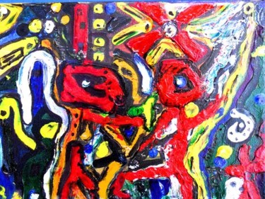 Painting titled "Moulin Rouge" by Georg Kiehn, Original Artwork, Oil