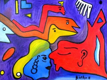 Painting titled "lovestory 5" by Georg Kiehn, Original Artwork