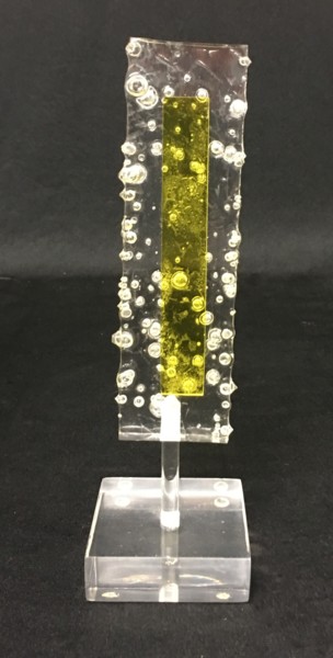 Sculptuur getiteld "Yellow Ice Stick (L)" door Cristina Marquès, Origineel Kunstwerk, Plastic