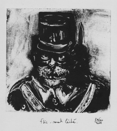 Artisanat intitulée "Flic -mal léché." par Frhégo, Œuvre d'art originale