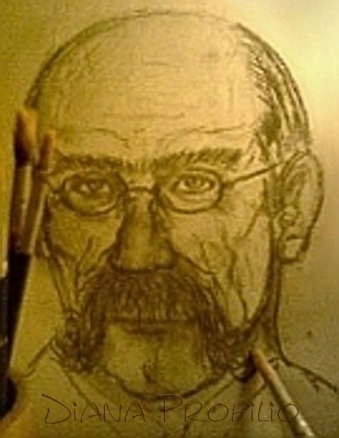 Dibujo titulada "Estudio de retrato I" por Diana Profilio, Obra de arte original, Otro