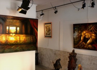 Painting titled "expo: "le ballet de…" by Alexander Leal Cid, Original Artwork, Oil