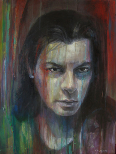 Peinture intitulée "portrait de Benjami…" par Laurent Chimento, Œuvre d'art originale