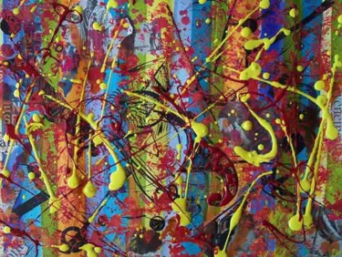 Pintura titulada "Actualité, l'événem…" por Diane Medus, Obra de arte original, Acrílico