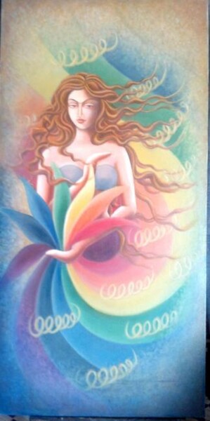 Painting titled "Enlightened" by Suddha Sama, Original Artwork, Oil