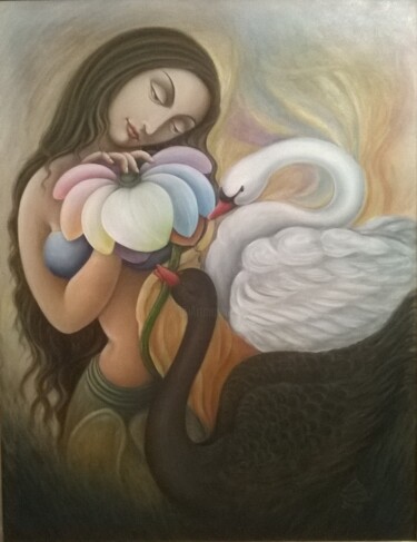 Painting titled "BEYOND ILLUSIONS" by Suddha Sama, Original Artwork, Oil