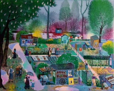 APRES LA PLUIE Peinture intitulée "APRES LA PLUIE" par Bernard Ambielle, Œuvre d'art originale, Huile