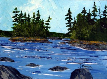 Peinture intitulée "Tofino Bay" par Yves Downing, Œuvre d'art originale, Acrylique
