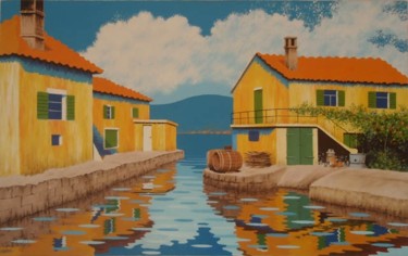 Painting titled "Calm" by Mikhail Rayev, Original Artwork, Oil