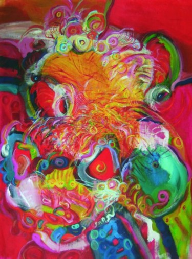 Peinture intitulée "The Paradise Man" par Geert Heirbaut, Œuvre d'art originale, Acrylique