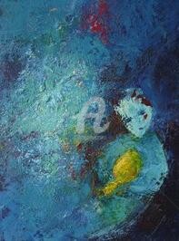 Peinture intitulée "acquarius" par Marie Malherbe, Œuvre d'art originale