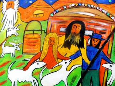 Painting titled "The Shepered" by Georg Kiehn, Original Artwork